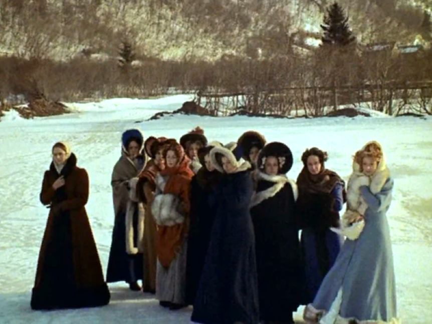 Кадр их фильма "Звезда пленительного счастья"