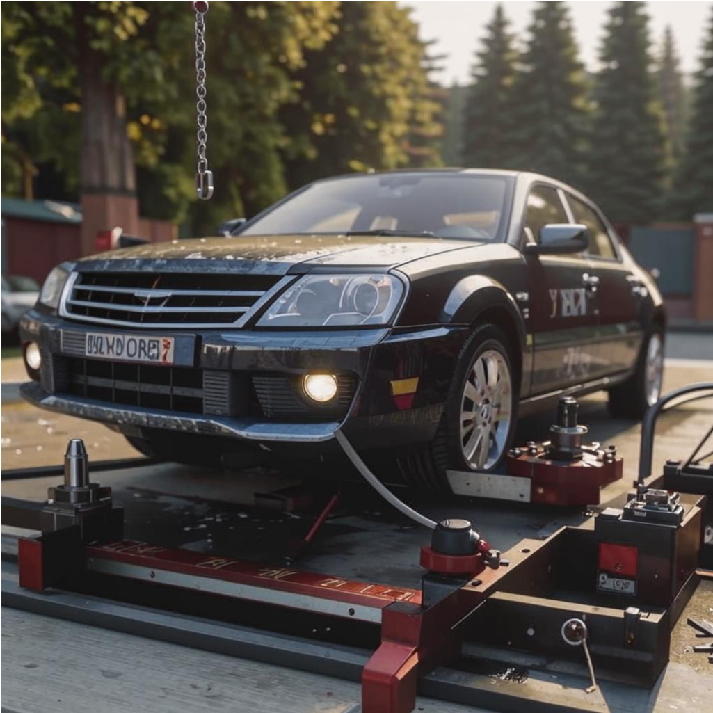 Объязательно подстрахуйте себя и свой автомобиль страховочными подставками или запасным колесом