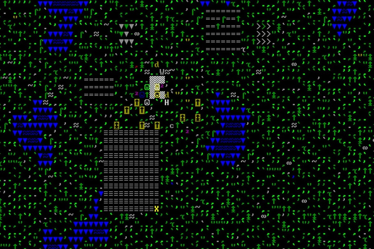 Вот так выглядит старая версия Dwarf fortress