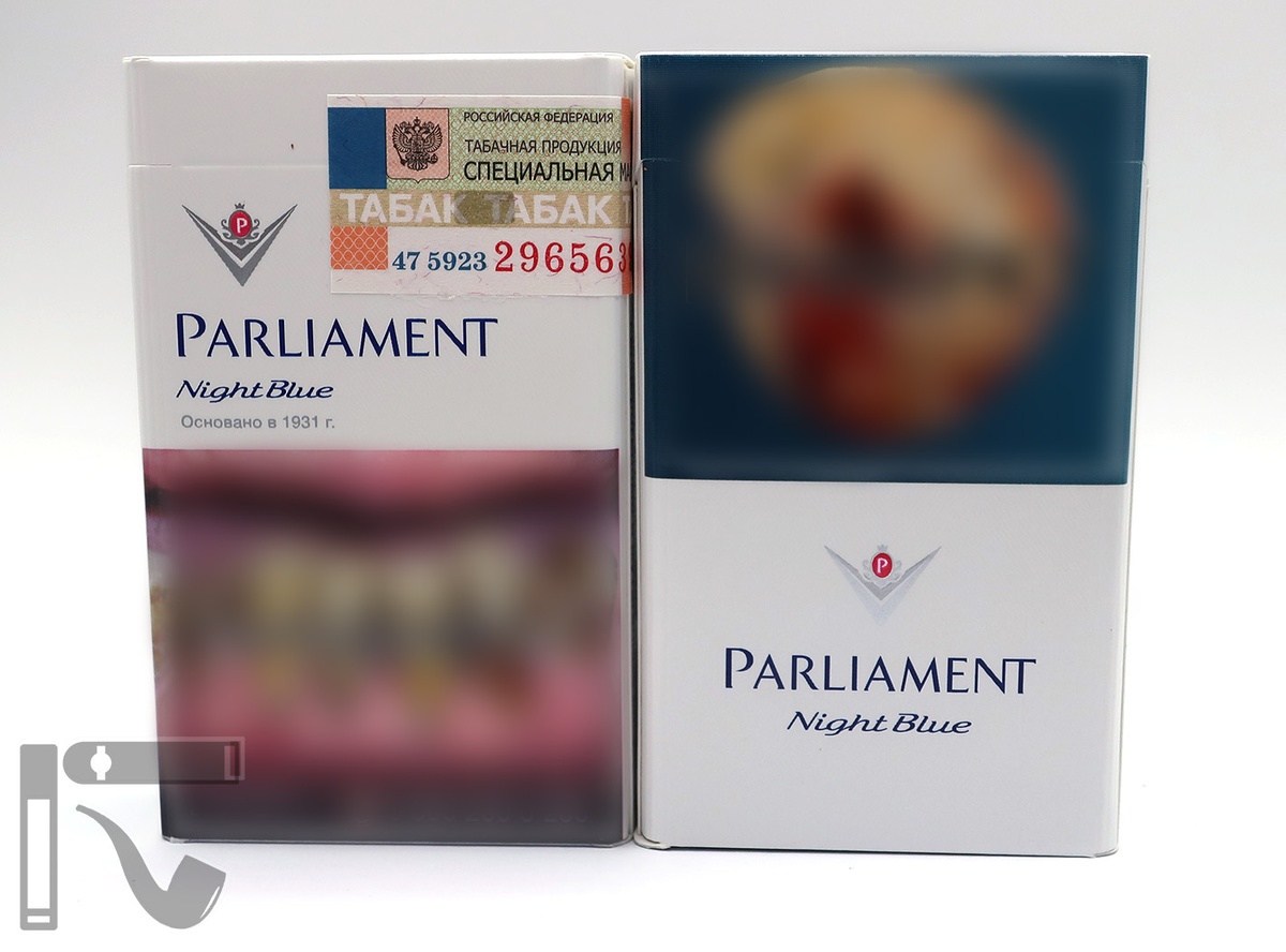 Сигареты Parliament Night Blue. Фото: © канал "Уголок Курильщика"