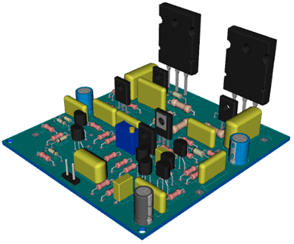 УМЗЧ 65 Вт с выходным каскадом на MJL3281AG/MJL1302AG