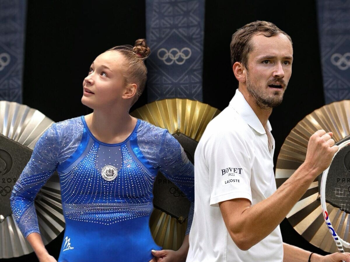    Анжела Бладцева и Даниил Медведев© Иллюстрация РИА Новости . AFP / ФПБР / Пресс-служба Уимблдона