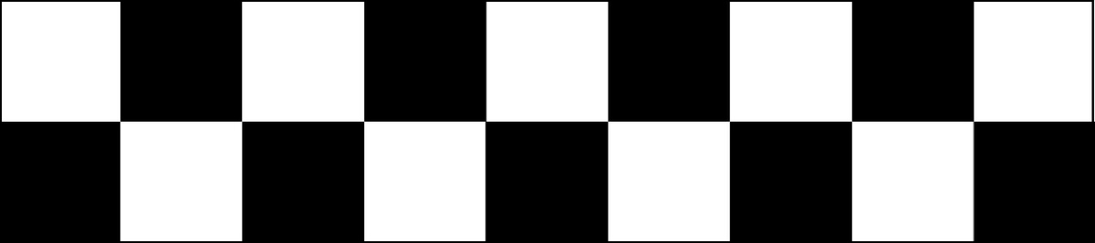 Шахматная доска 2х9