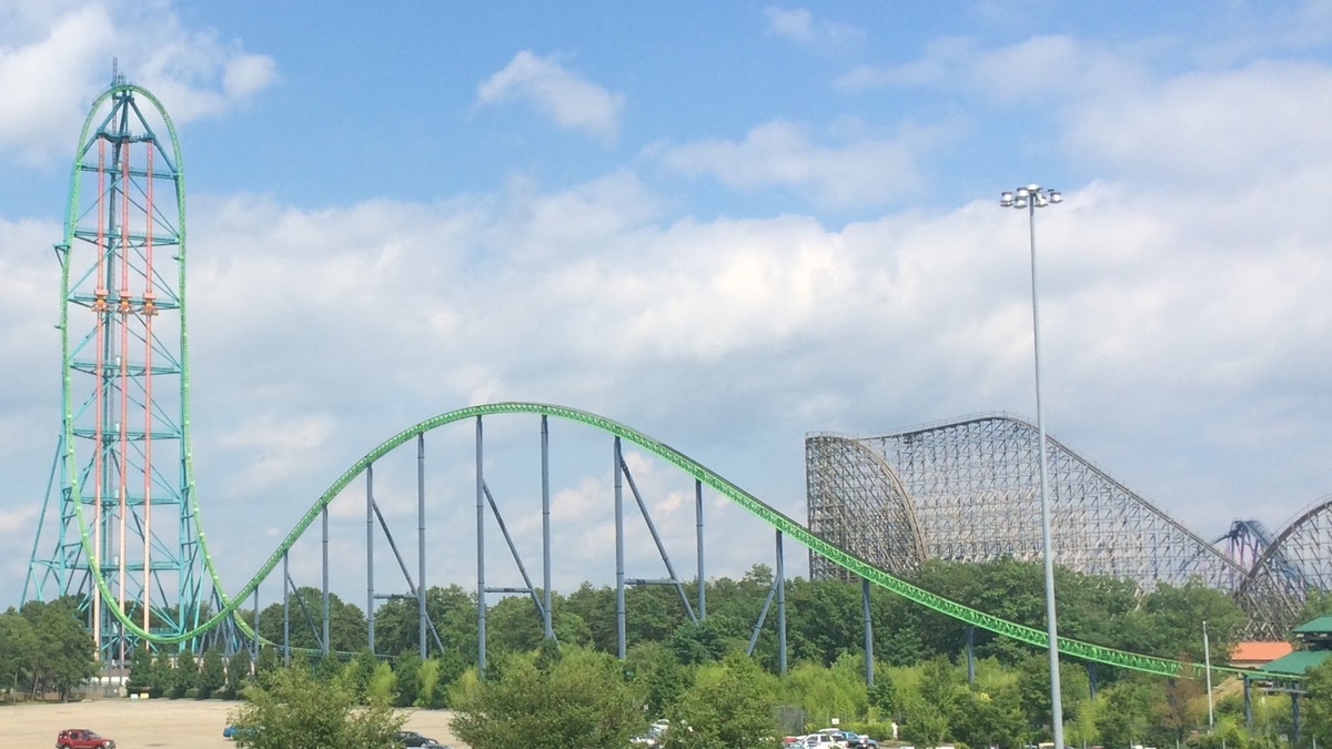 Kingda Ka Six Flags Great Adventure - высота 139м, скорость до 206 км/ч.