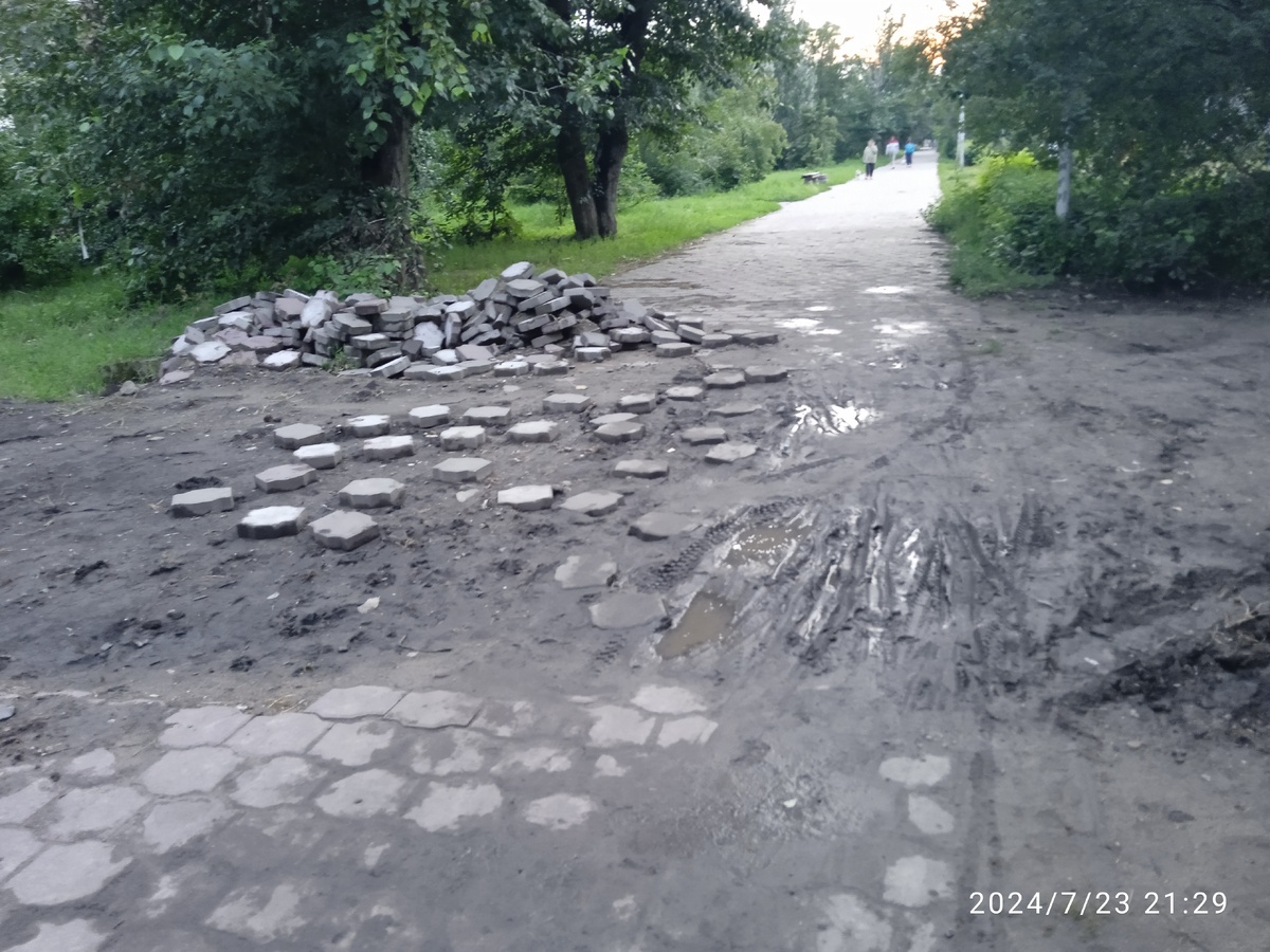 г.Омск, аллея от администрации ЛАО к реке Иртыш.
