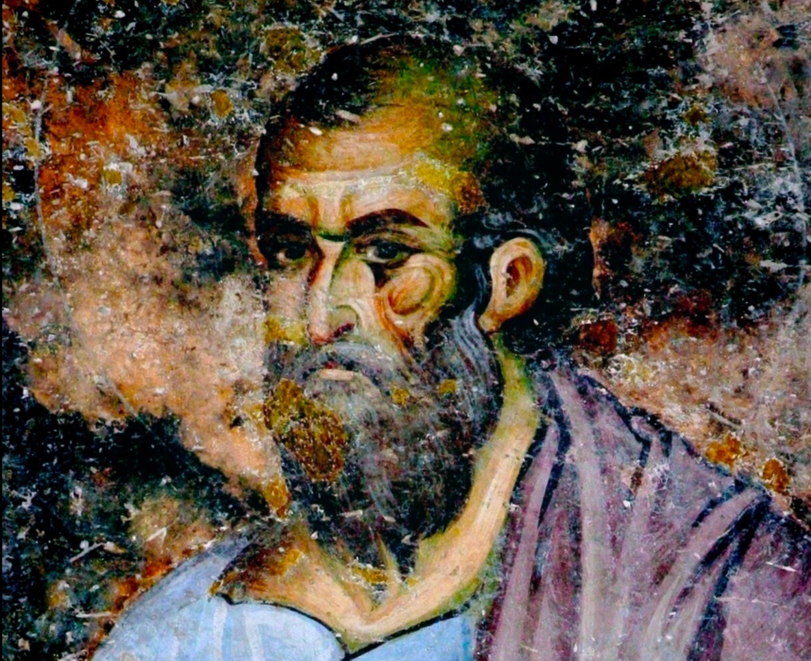 Святой апостол Павел. Фреска (начало XV века). Автор: Андрей Рублёв.