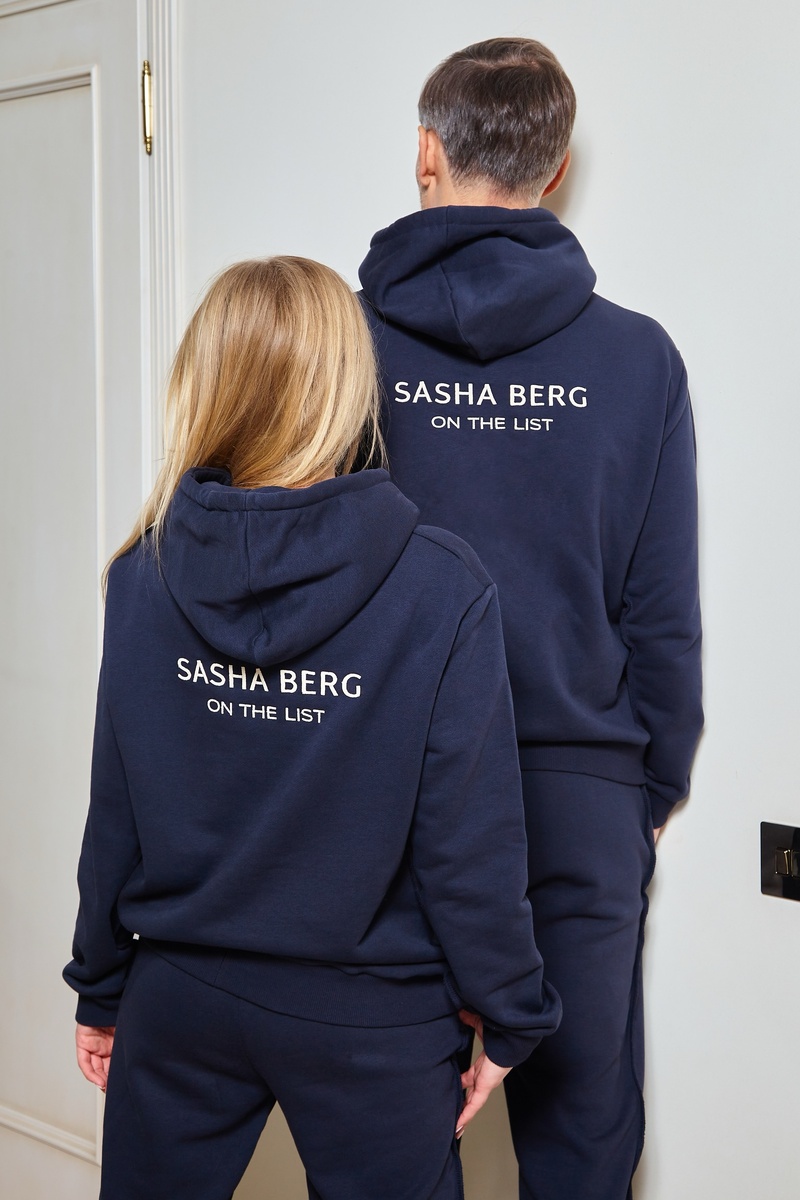 Худи синее Саша Берг Артикул: 17q_sashaberg 