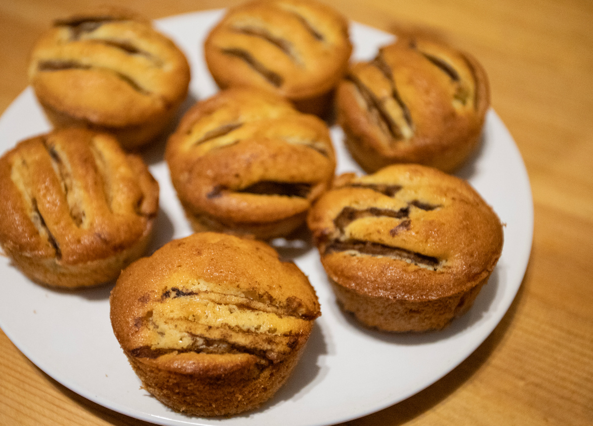 Кексы с яблоками.