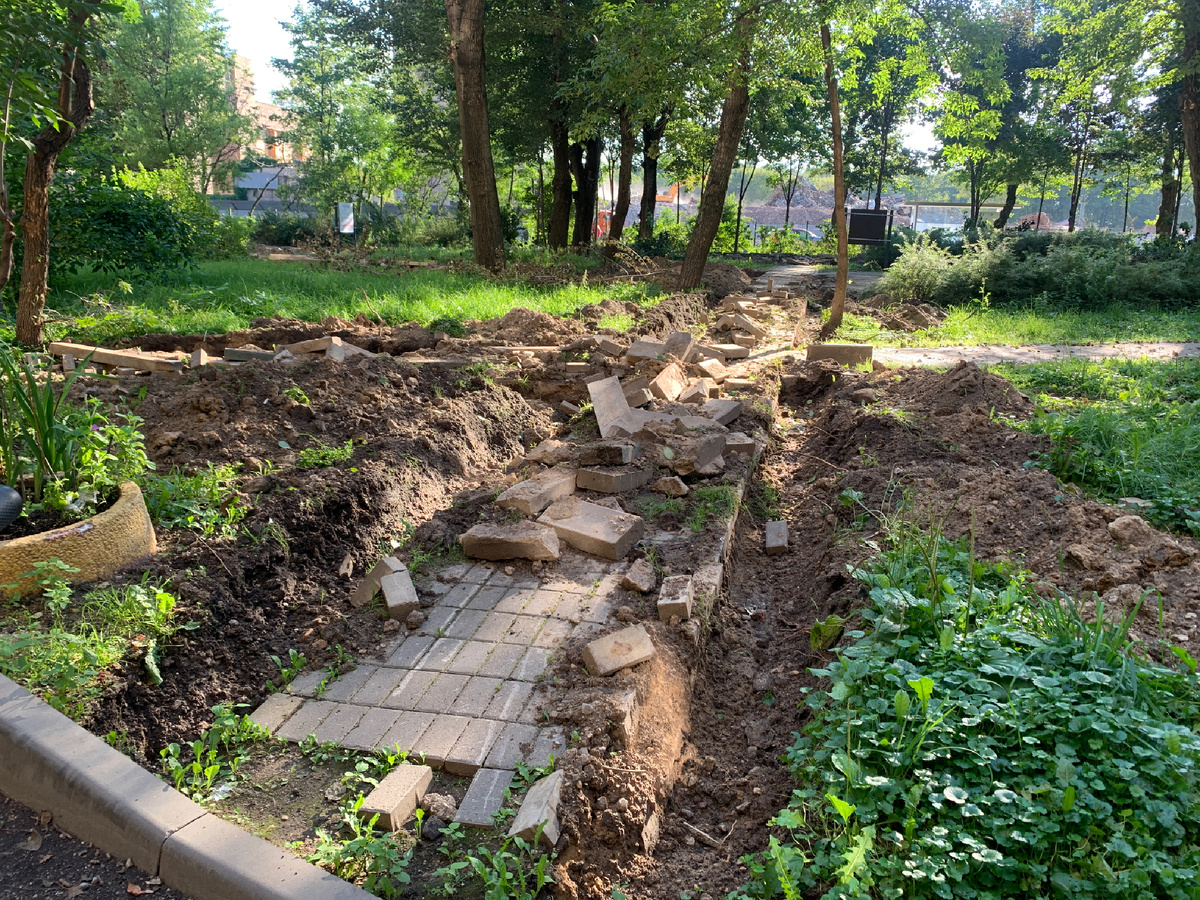 Бордюра нет