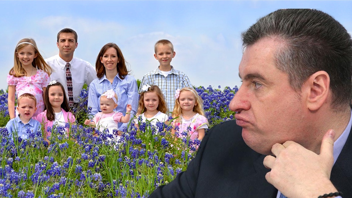 Авторский коллаж «Многодетные и Слуцкий»