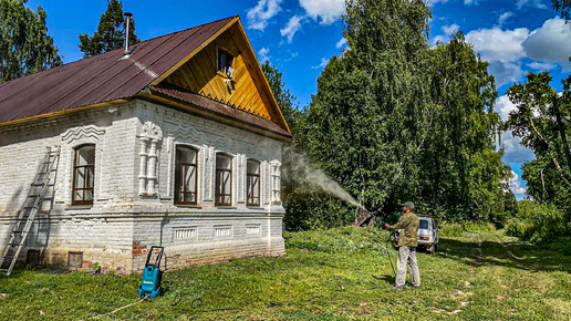 Descargar video: Моем дом прадеда и вытаскиваем из него кирпичи. Пробуем реставрировать кладку и делать мебель