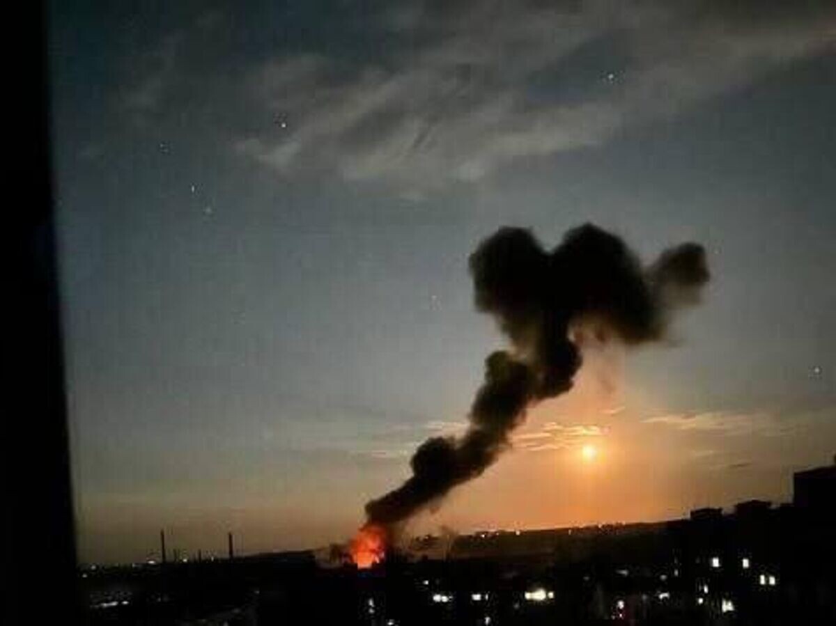 Дым на месте удара в Краматорске© Фото : соцсети