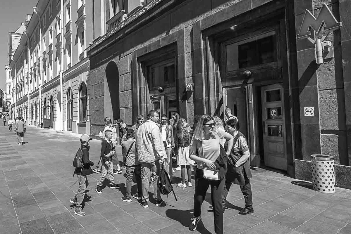 Исторический выход из метро "Театральная" на Большую Дмитровку