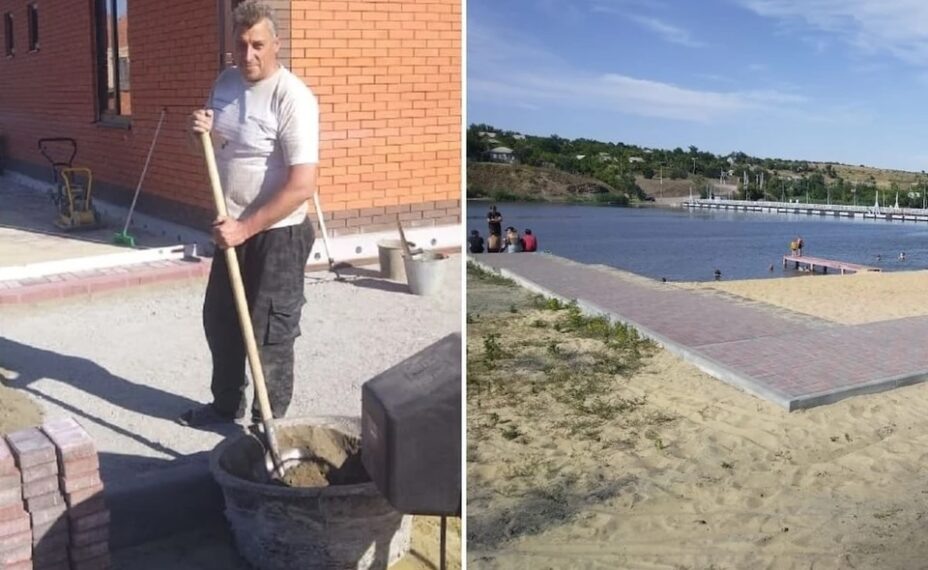    Три года назад мужчина решил восстановить пляж, чтобы местные жители могли там отдыхать. Фото: Предоставлено Андреем Ивановым
