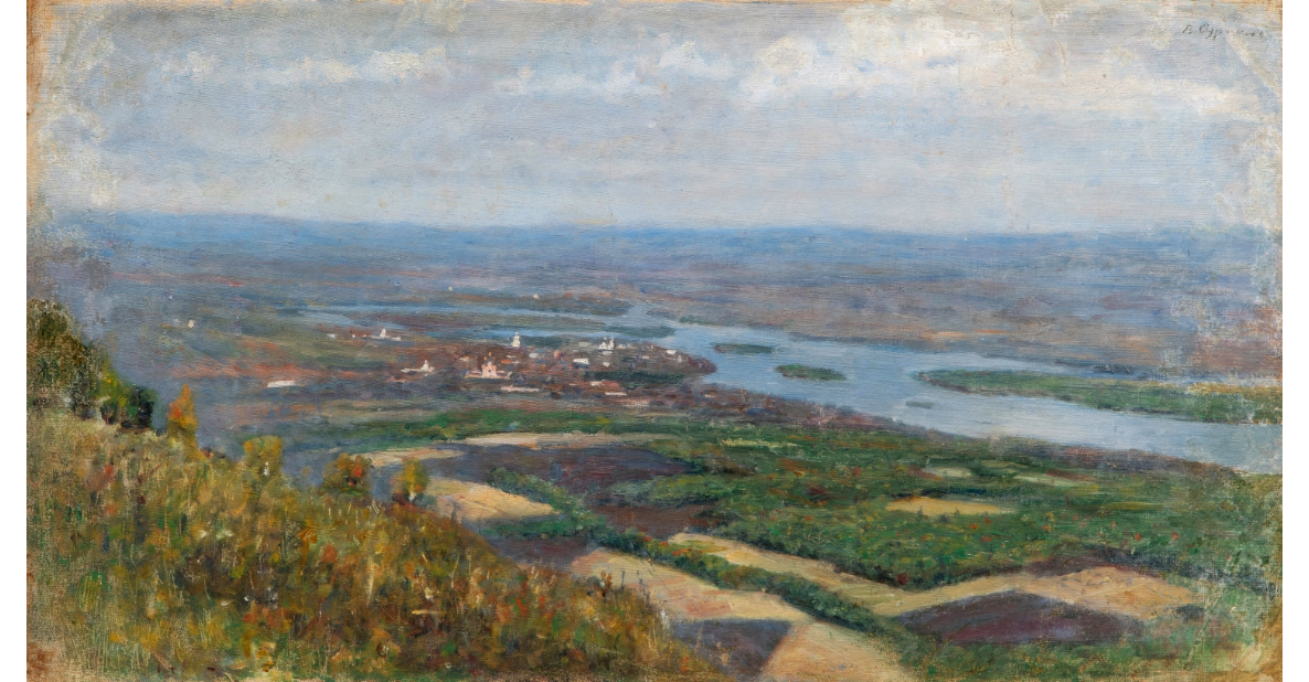 «Вид на Красноярск с сопок» Василий Иванович Суриков написал в уже в 1890-е годы. Из собрания Государственного Русского музея