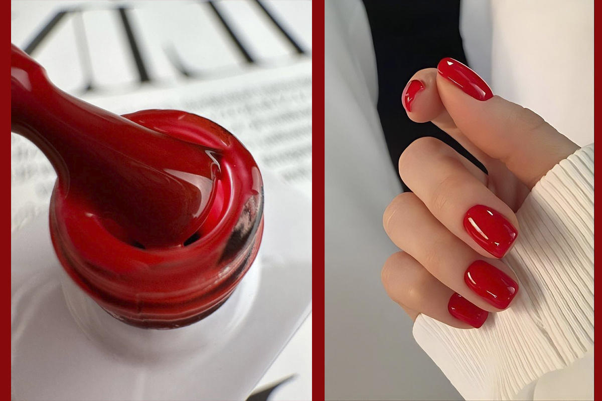 Идеи с красным маникюром. Коллаж создан автором канала на основе фото из Pinterest