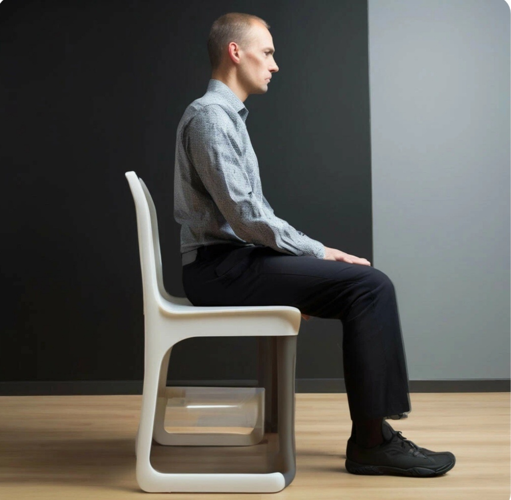 Почти идеал. Осанка подкачала. Вместо кровати стул для наглядности. 