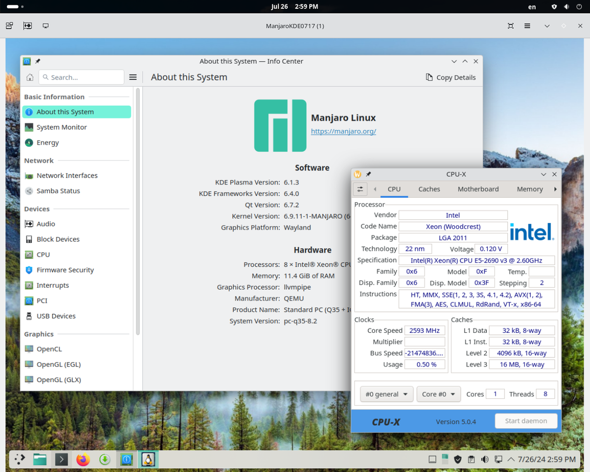 Om Manjaro Unstable run `yay -Syyu cpu-x`