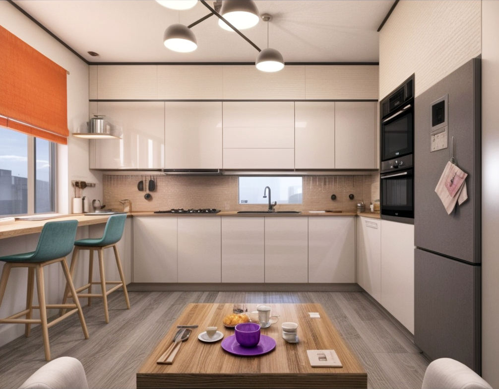 Скромная кухонька для двоих в мечтах многих россиян.