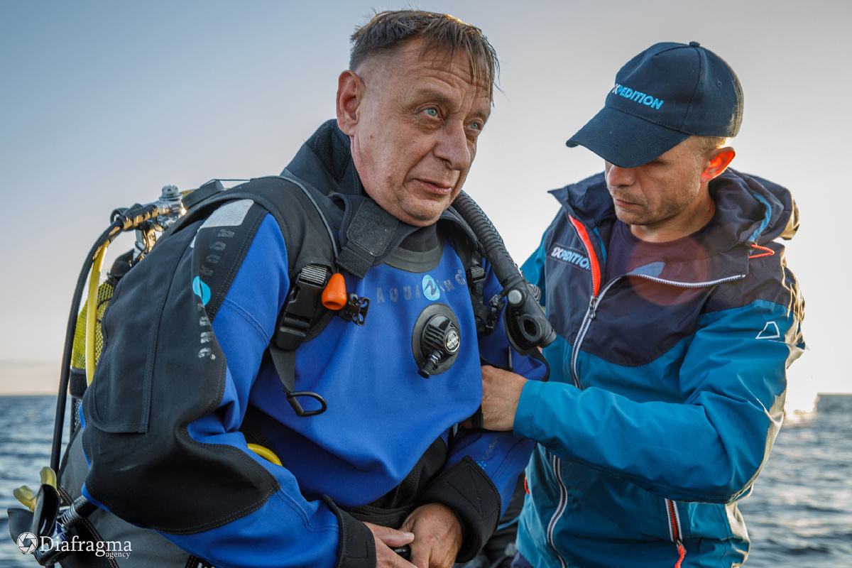 Подготовка к погружениям на локализованный затонувший объект