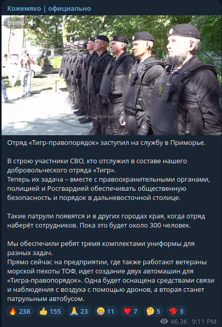 Сообщение из телеграм канала "Кожемяко | официально" от 25.07.2024