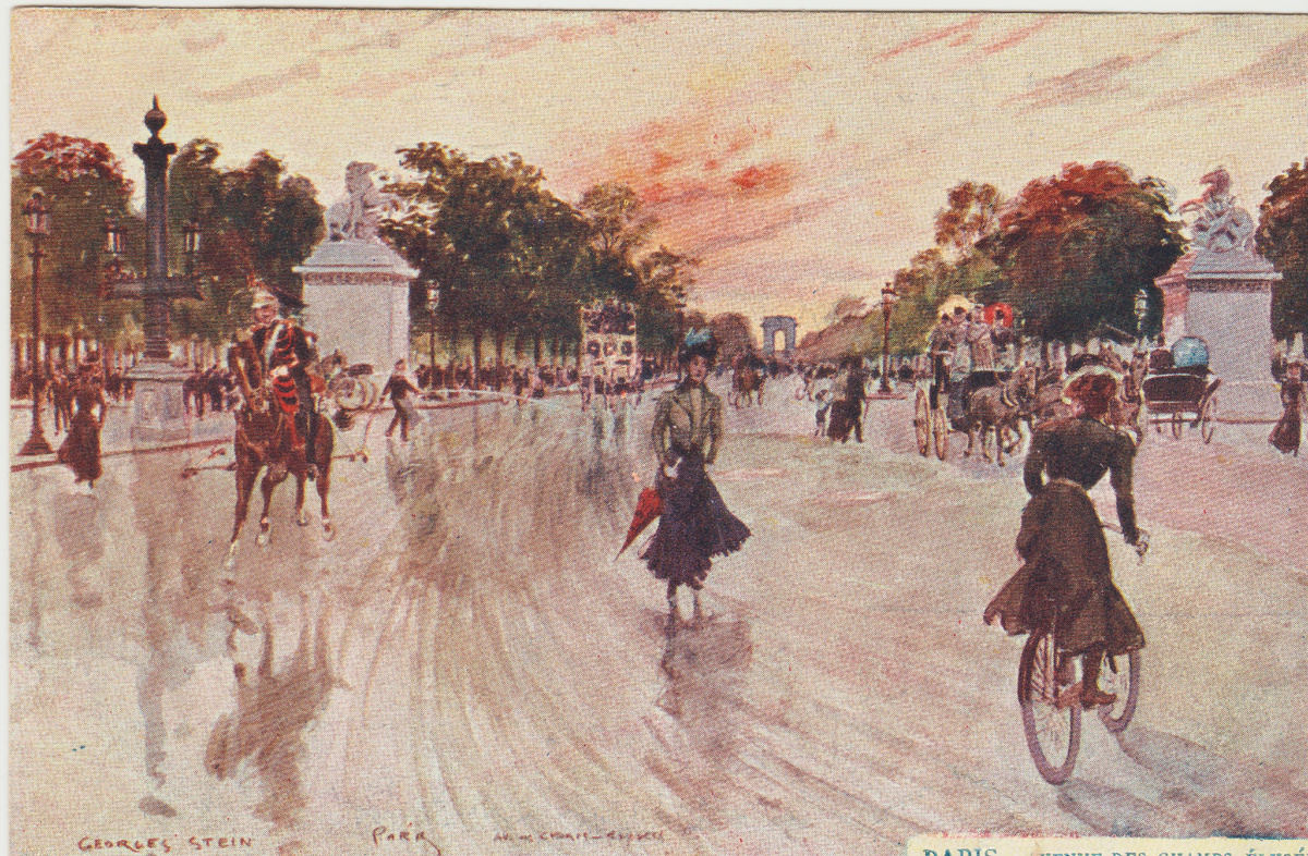 Открытка "Елисейские поля. George Stein."