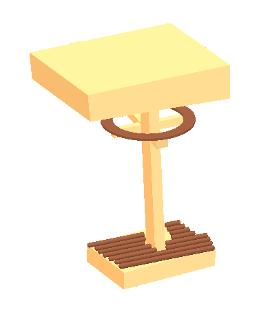 СТОЛ С РЕЕЧКАМИ И ДИЗАЙНЕРСКОЙ ПОЛКОЙ