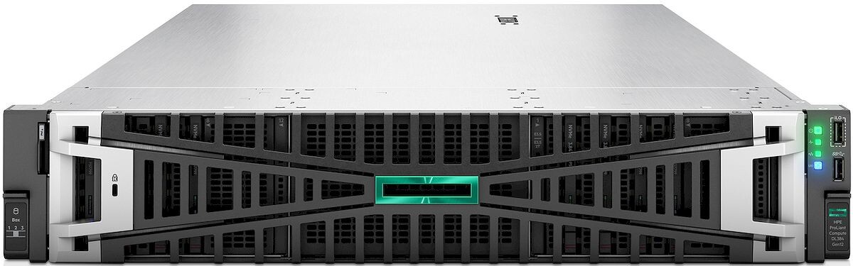 Сервер HPE ProLiant DL384 Gen12 вид спереди с фальшь-панелью