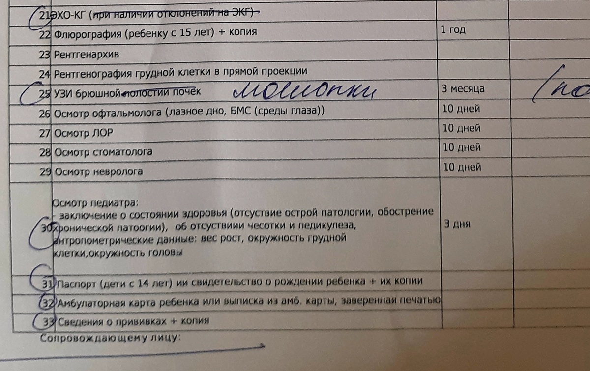 п.30 осмотр педиатра