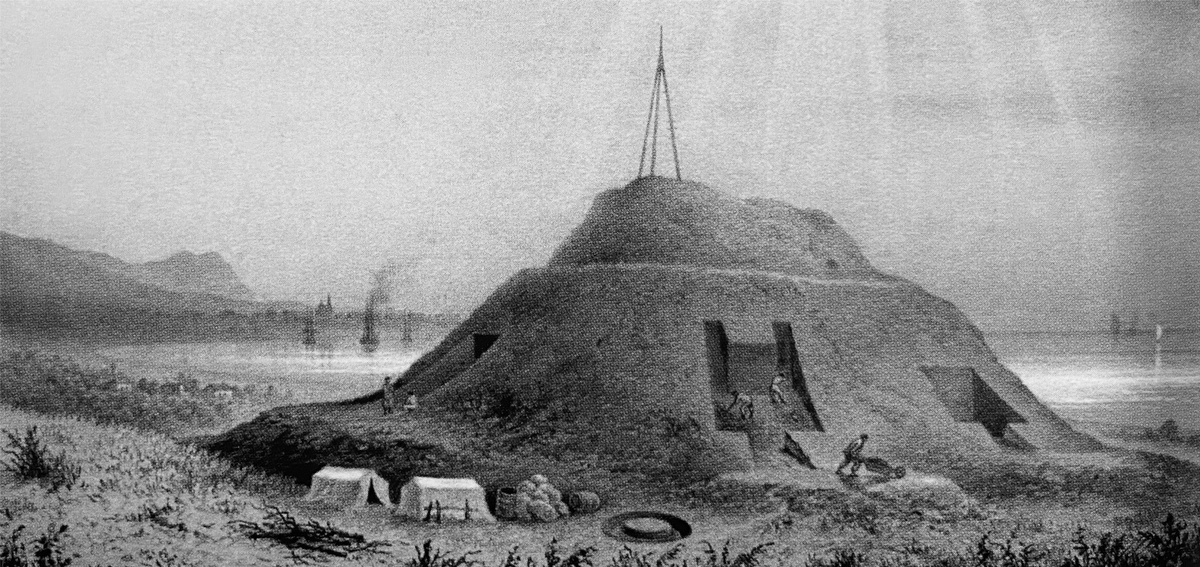 Раскопки Витязевского кургана В.Г. Тизенгаузеном в 1882 г. Рисунок Ф.И. Гросса. Альбом рисунков, помещенных в отчетах Императорской Археологической комиссии за 1882-1898 годы. СПб., 1906.