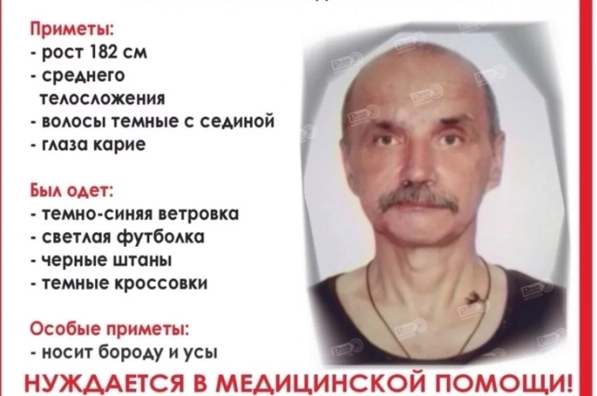    В Пермском крае ушёл из дома и не вернулся 62-летний мужчина