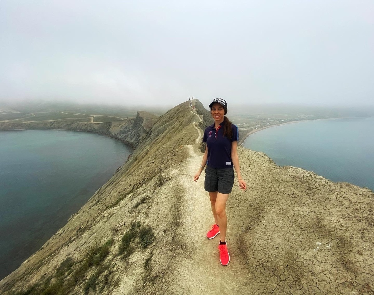 Ближе к крайней точке мыса.