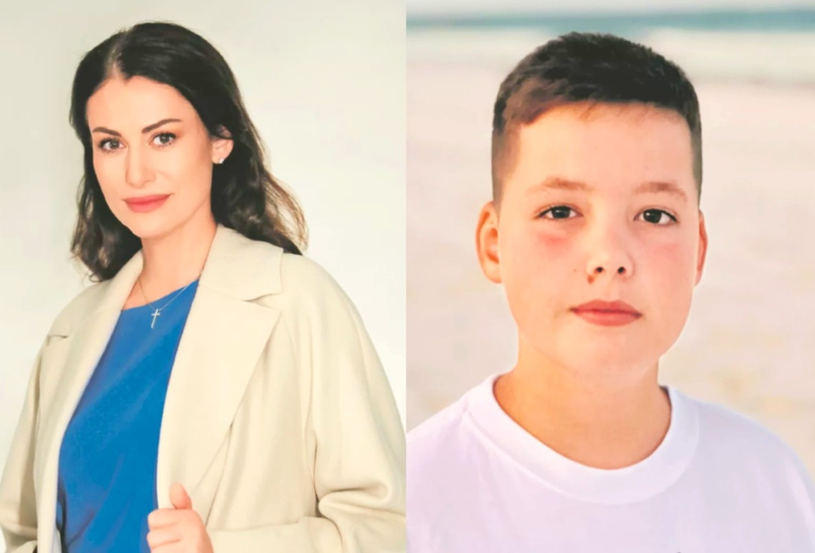 на фото Анна Ковальчук и ее 14-летний сын Добрыня