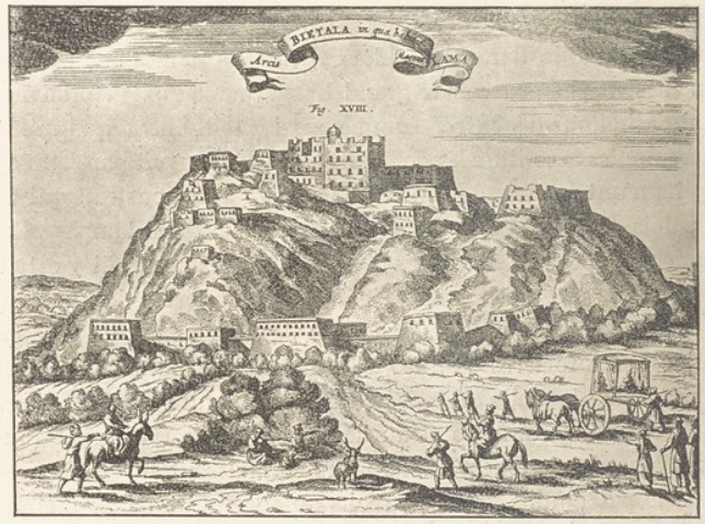 FIG. 37. — BODALA, RÉSIDENCE DU DALAÏ-LAMA, A LHASSA, VERS 1660. D’après l’ouvrage du P. Kircherc, La Chine (1670).