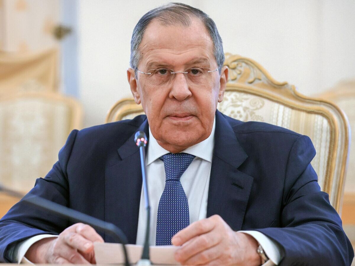    Министр иностранных дел РФ Сергей Лавров во время переговоров с главой МИД Великобритании Элизабет Трасс в Москве© РИА Новости / Пресс-служба МИД РФ