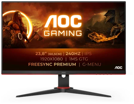 Тип монитора - ЖК Диагональ - 23.8 "
Макс. разрешение - 1920x1080
Соотношение сторон - 16:9
Тип LED-подсветки - WLED, LED
Тип матрицы экрана - IPS
Макс. частота обновления кадров - 240 Гц