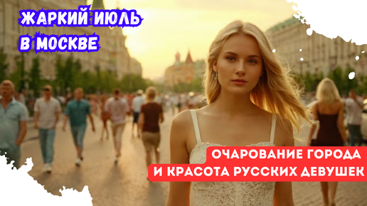 Жаркий Июль в Москве: Очарование Города и Красота Русских Девушек