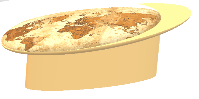 ОВАЛЬНЫЙ СТОЛ С КАРТОЙ МИРА(АВТОРСКОЕ РЕШЕНИЕ)