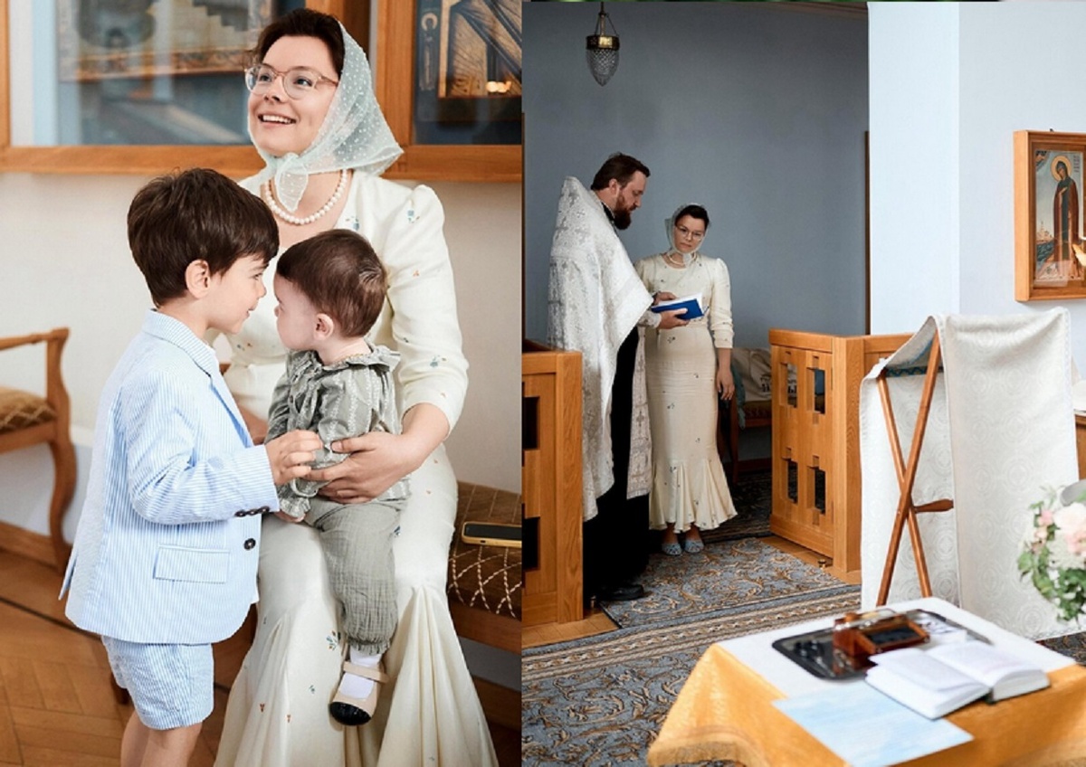 Татьяна Брухунова показала момент крещения детей. Фото: социальные сети.