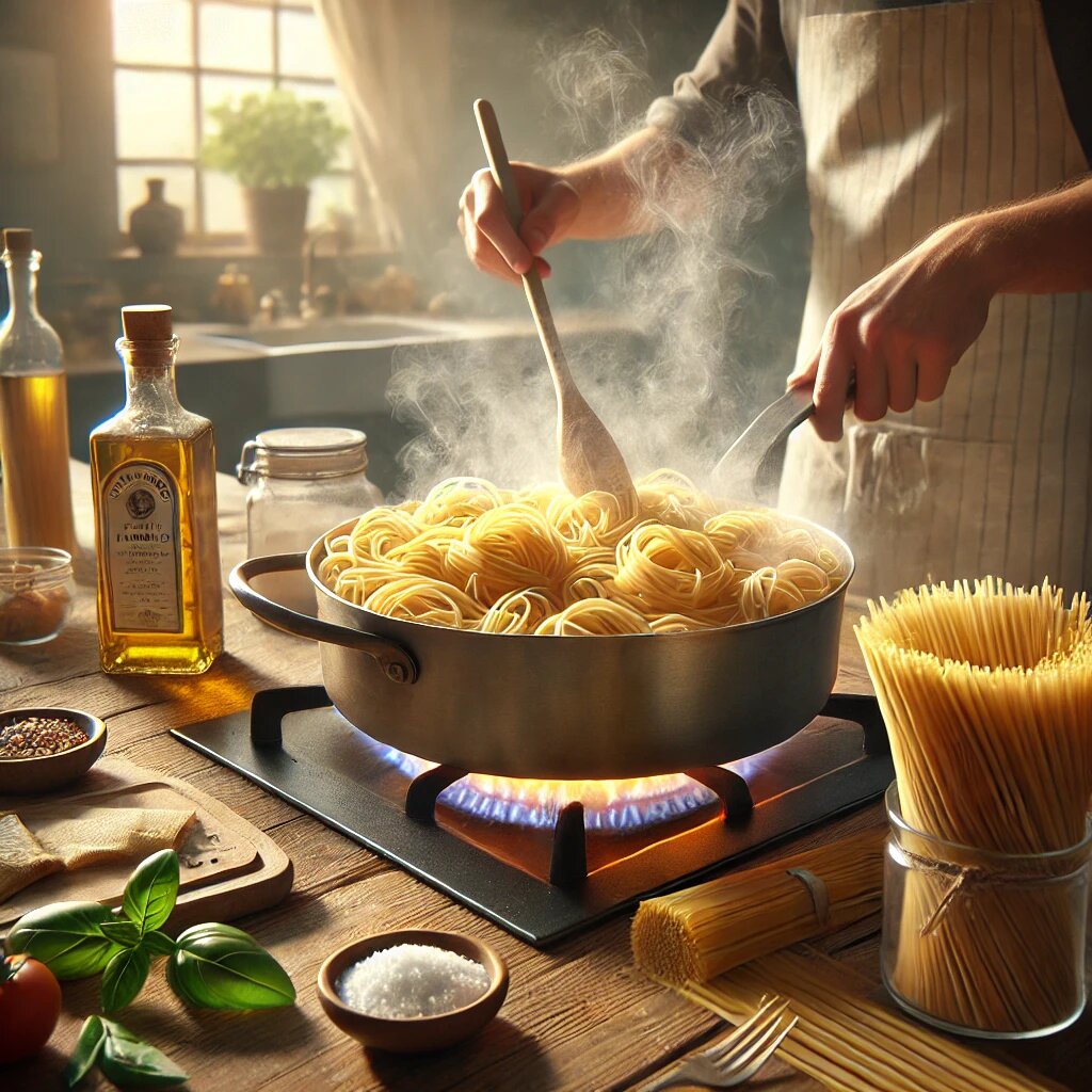 Процесс приготовления пасты. 