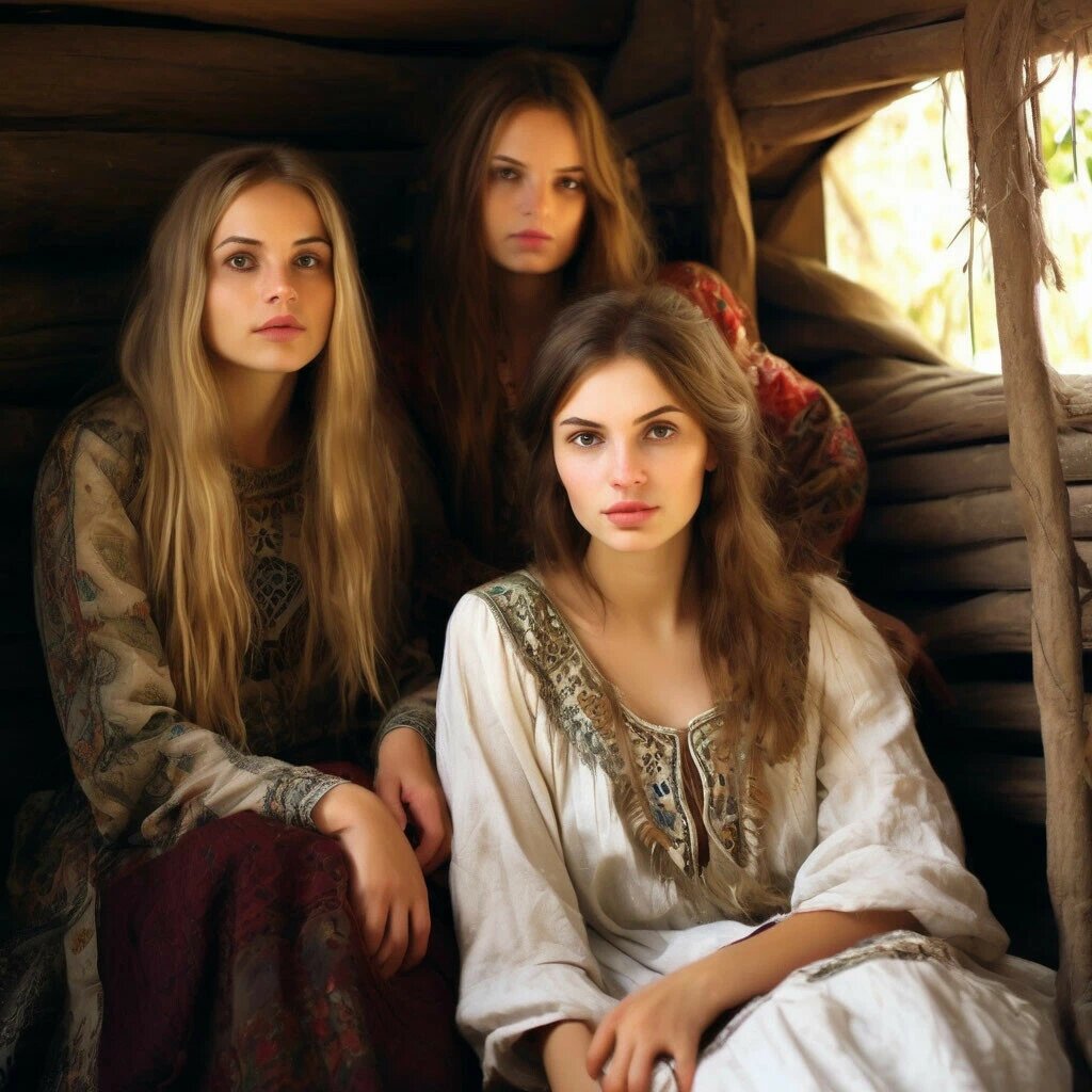 Юнона, Аврелия, Татьяна, ну, как - то так их видит нейросеть.