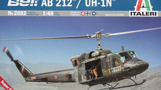 Bell AB212_UH-1N обзор 1:48 Italeri