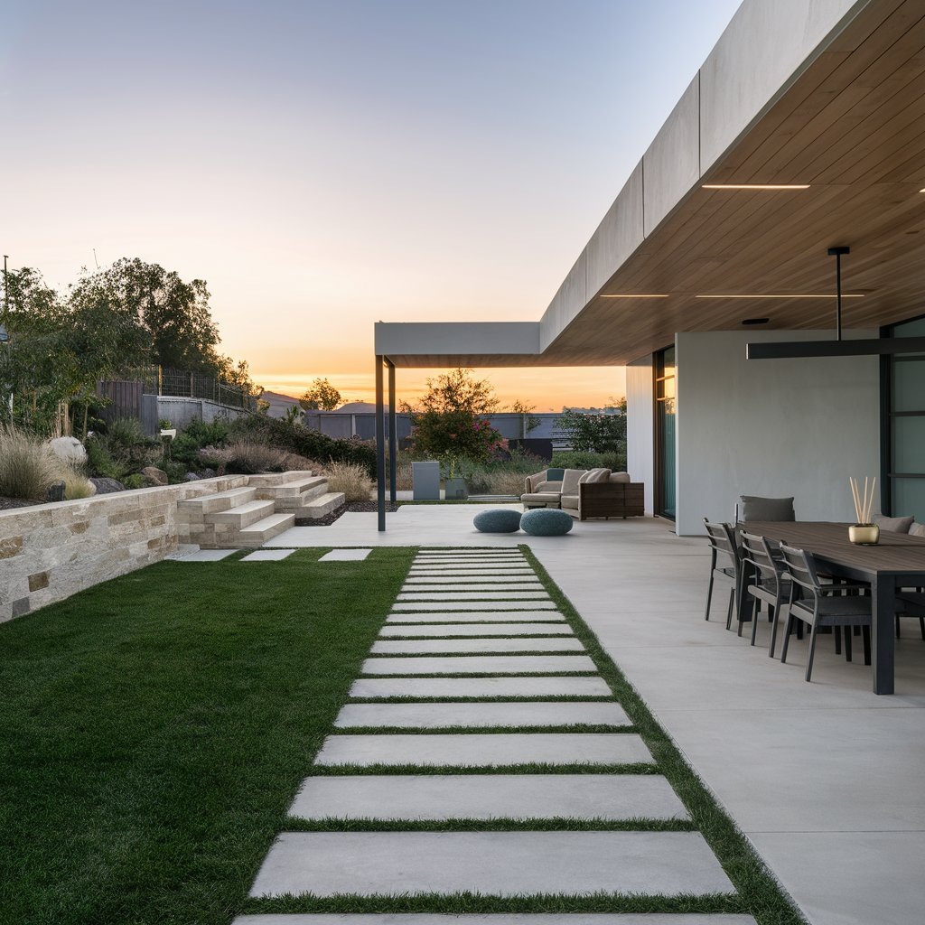 Современный стиль в ландшафтном дизайне.