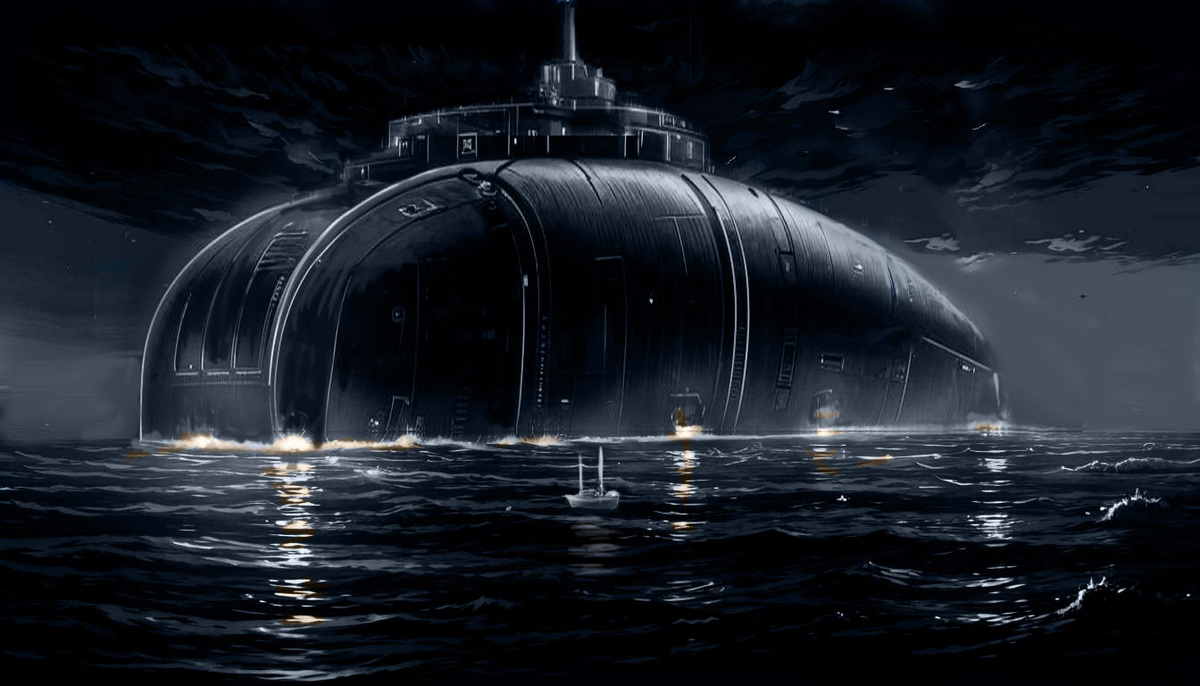 Черная громада неизвестного корабля