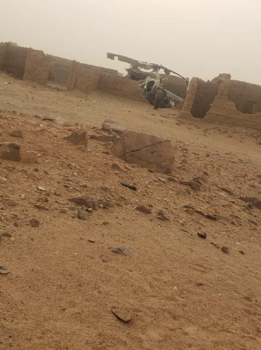 Вертолёт ЧВК поддерживал действия наземных сил «Вагнеров» и правительственных войск и был сбит