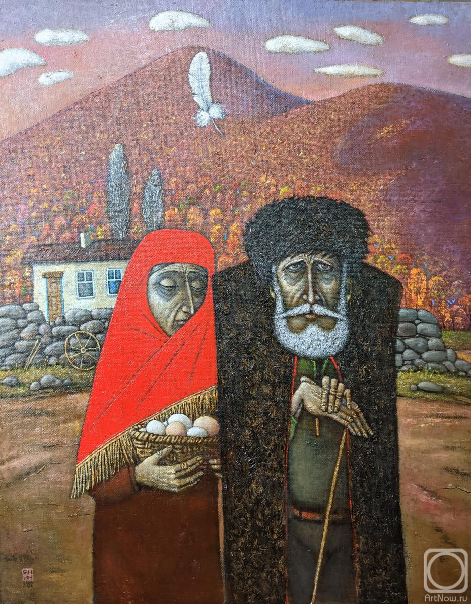 "Улетели птицы". Автор Александр Янин - художник, живущий в Нальчике