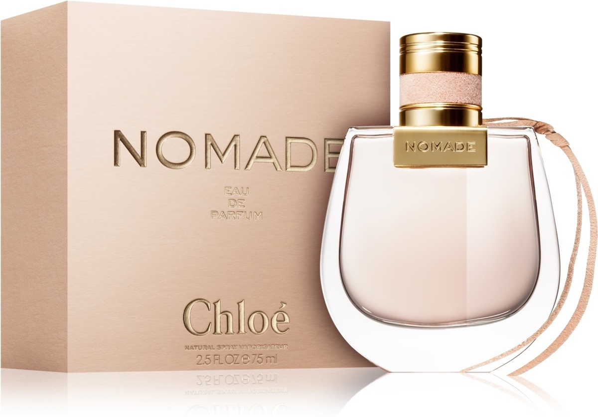 Nomade Chloé — это аромат для женщин, он принадлежит к группе шипровые цветочные. Nomade выпущен в 2018 году. Парфюмер: Quentin Bisch. Верхние ноты: Слива Мирабель, Бергамот, Лимон и Апельсин; средние ноты: Фрезия, Персик, Жасмин и Роза; базовые ноты: Дубовый мох, Пачули, Amberwood, Белый мускус и Сандал.