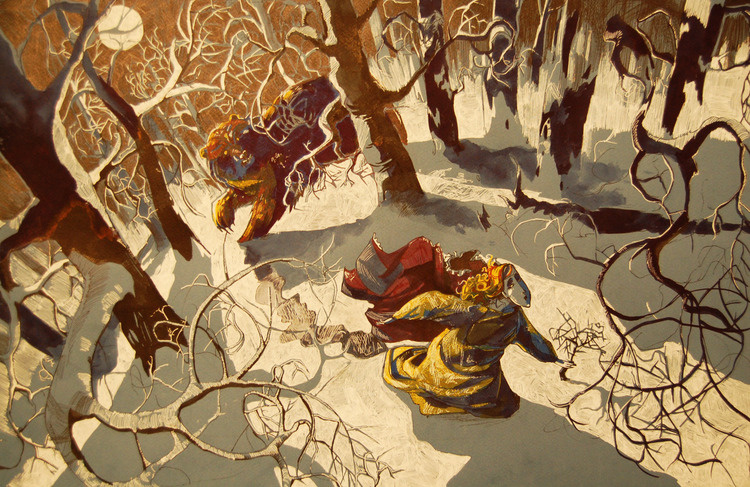 Иллюстрация Полины Бакалиной ко сну Татьяны