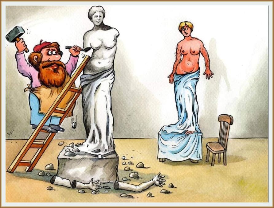 Работа художника-карикатуриста ИГОРЯ ВАРЧЕНКО под названием " ОН ТАК ВИДИТ "