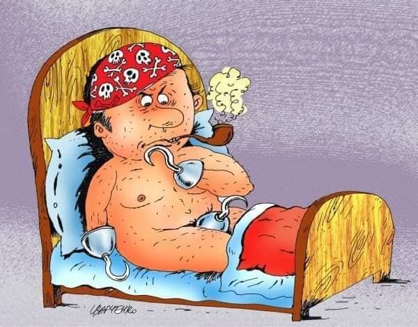 Работа художника-карикатуриста ИГОРЯ ВАРЧЕНКО под названием " КАПИТАН КРЮК "